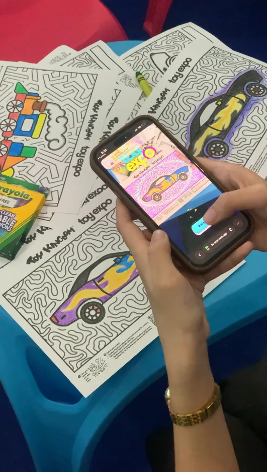 Toy Kingdom Drawing Comes to Life WebAR scan of colored artwork