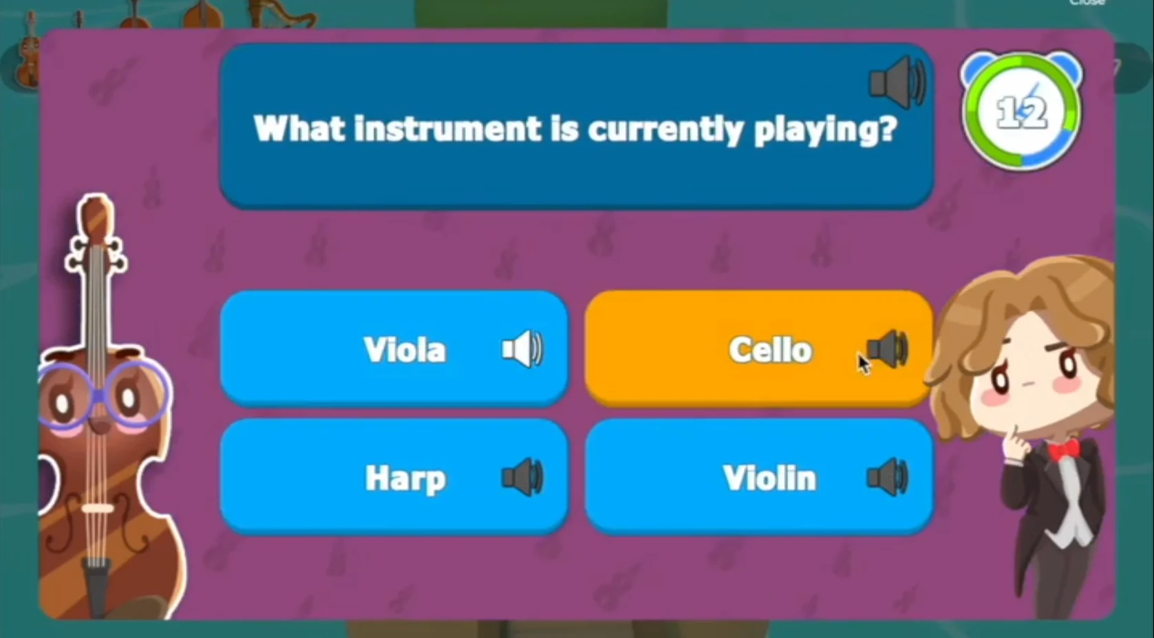 Queensland Symphony Orchestra quiz screen