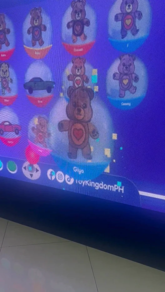 Animated artwork displayed on the Toy Kingdom LED wall